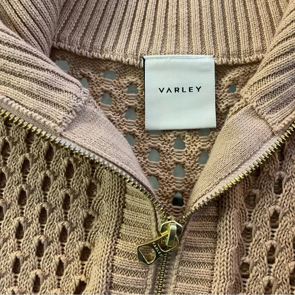 Varley Womens Mila Half-Zip Knit Pullover Sweater Vest Size M Tan - Picture 4 of 7